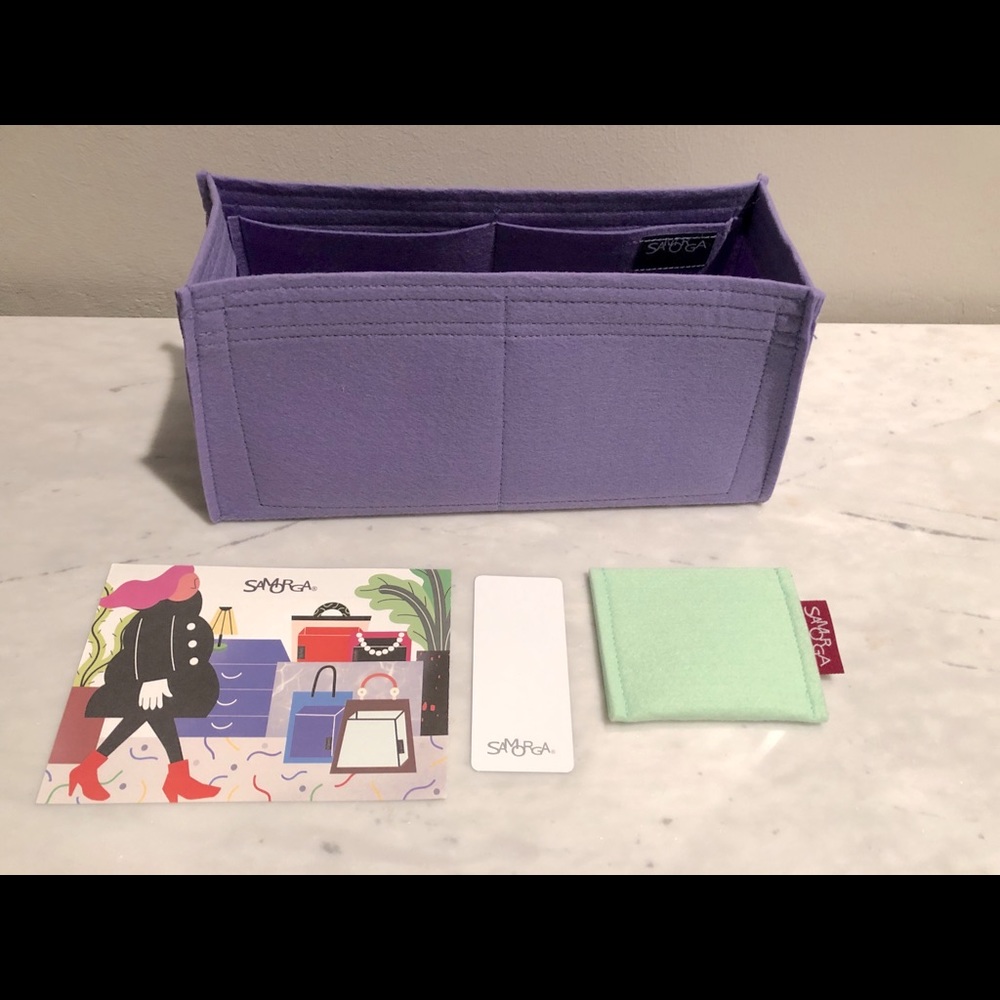 NWT Samorga for Hermes Kelly Retourne 28 organizer Violet Purple + bonus